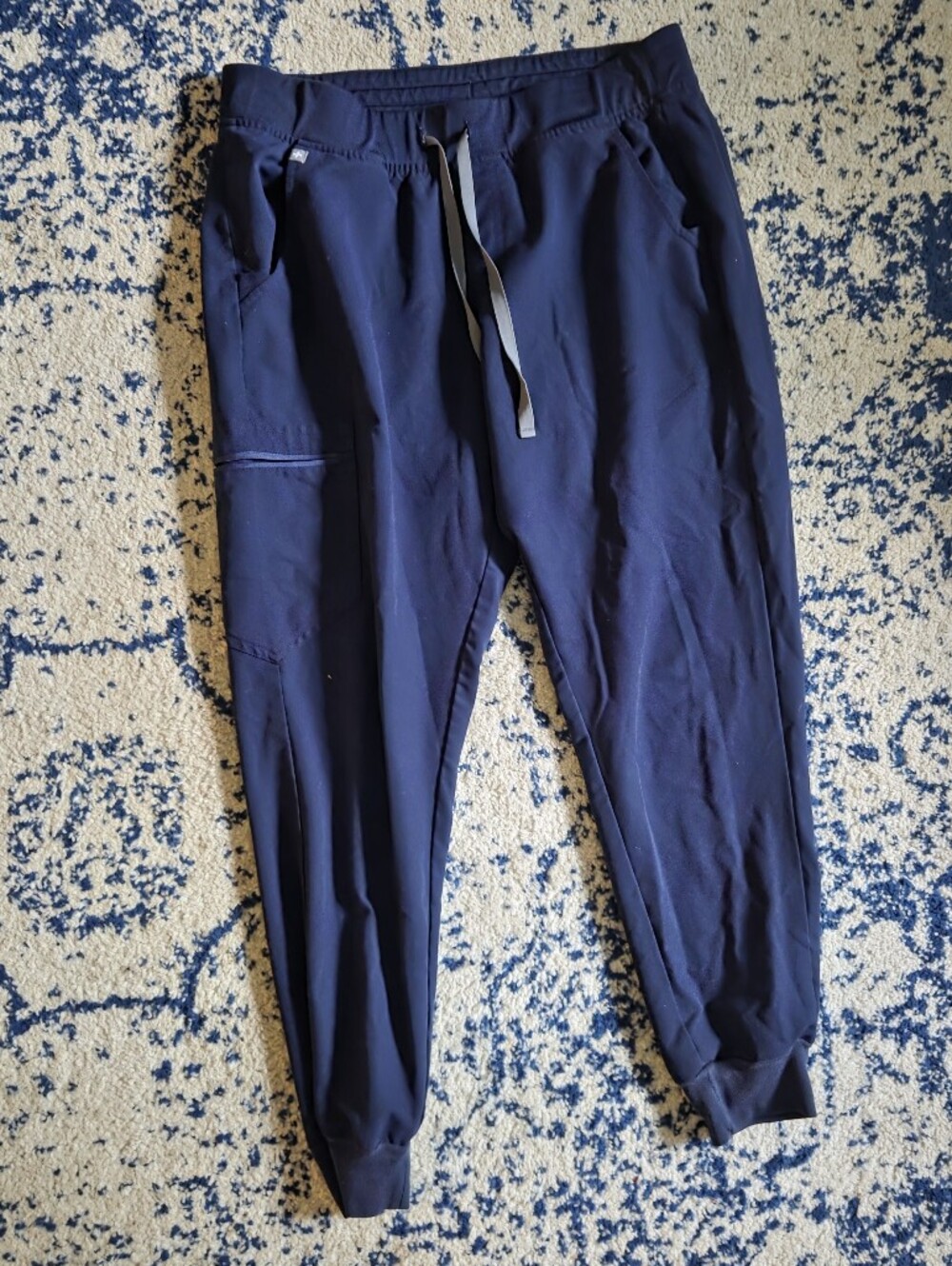 Figs Navy Drawstring Performance Joggers